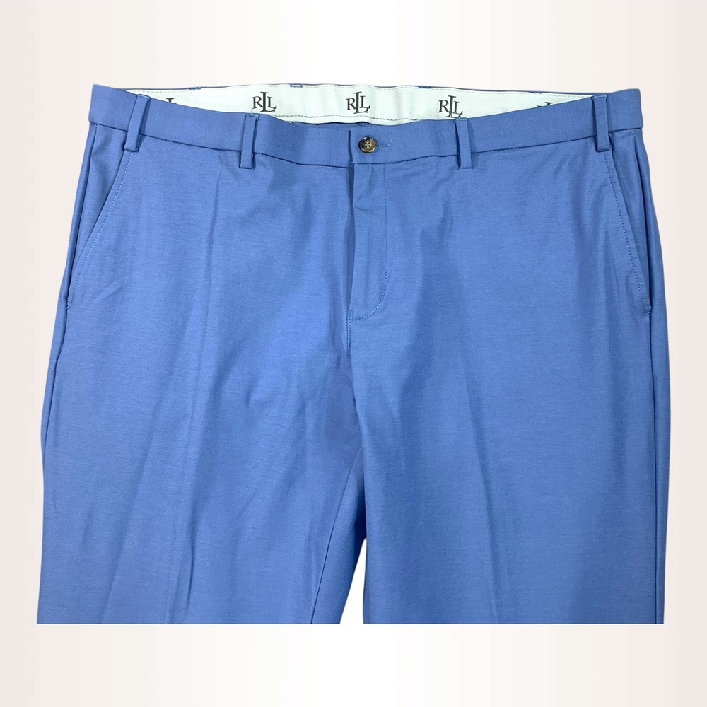Lauren Ralph Lauren Pants Mens 40x30 Blue Performance Classic Fit Cotton Stretch - Picture 7 of 12